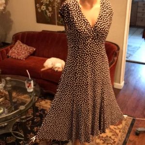 40’s style brown polka dot dress size 14 XL